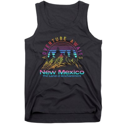 New Mexico State Retro Vintage Outdoors & NM Mountains Tank Top