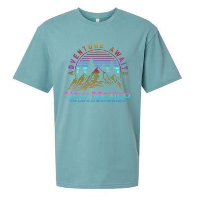 New Mexico State Retro Vintage Outdoors & NM Mountains Sueded Cloud Jersey T-Shirt