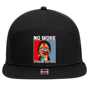 No More Stolen Sister Native American Mmiw 7 Panel Mesh Trucker Snapback Hat