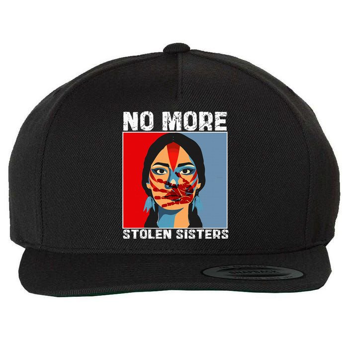 No More Stolen Sister Native American Mmiw Wool Snapback Cap