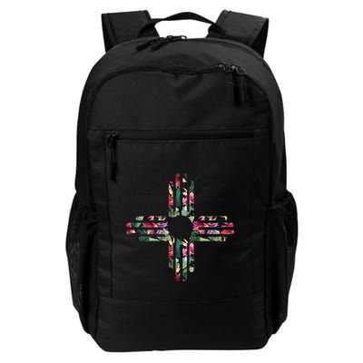 New Mexico State Zia Symbol Floral Print By Mcma Backpack