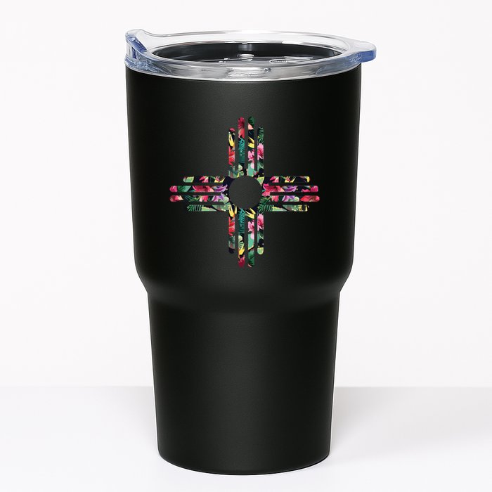 New Mexico State Zia Symbol Floral Print By Mcma Tumbler
