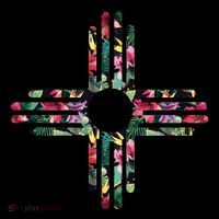 New Mexico State Zia Symbol Floral Print By Mcma Womens T-Shirt