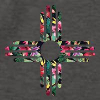 New Mexico State Zia Symbol Floral Print By Mcma Vector Backpack