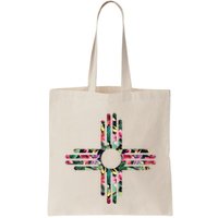 New Mexico State Zia Symbol Floral Print By Mcma Bag