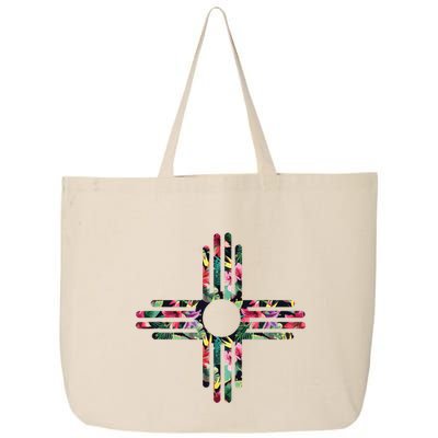 New Mexico State Zia Symbol Floral Print By Mcma 25L Jumbo Tote