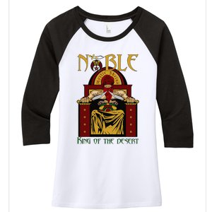 Noble Mystic Shrine King Of The Desert Shriner Fathers Day Women's Tri-Blend 3/4-Sleeve Raglan Shirt