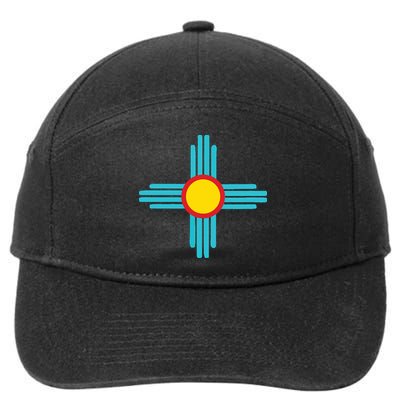 New Mexico State Zia Vintage Retromodern Design 7-Panel Snapback Hat