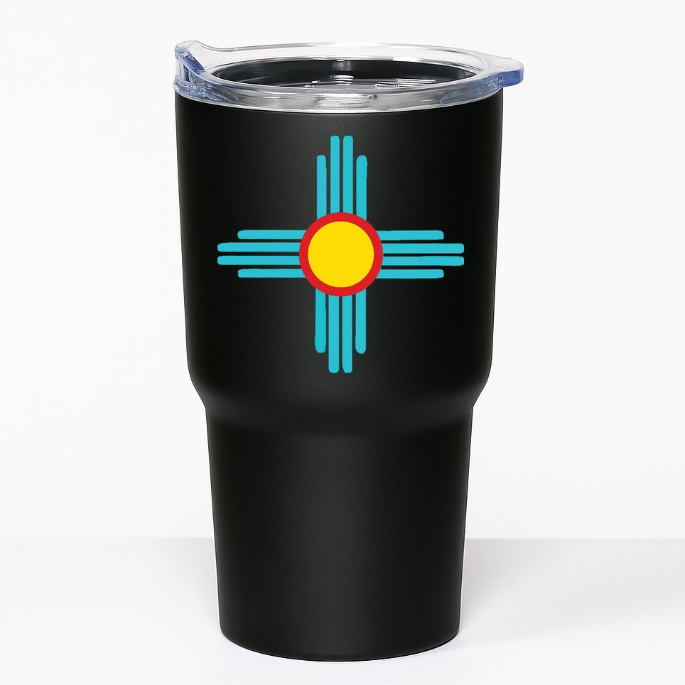 New Mexico State Zia Vintage Retromodern Design Tumbler