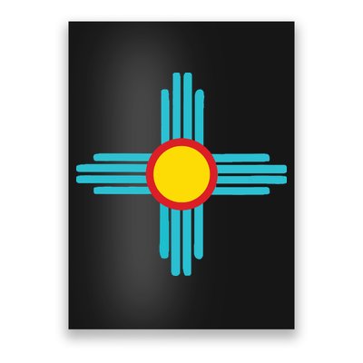 New Mexico State Zia Vintage Retromodern Design Poster