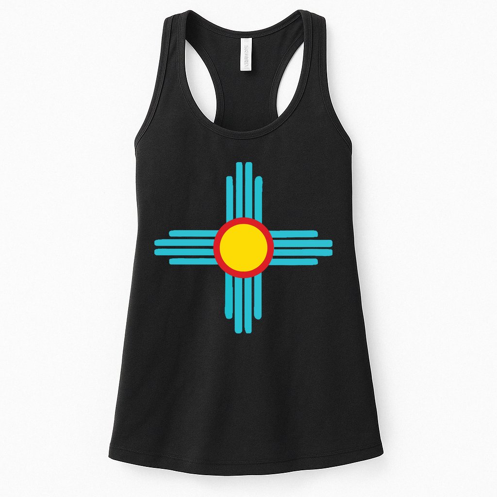 New Mexico State Zia Vintage Retromodern Design Womens Tank Top