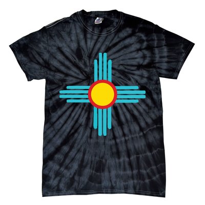 New Mexico State Zia Vintage Retromodern Design Tie-Dye T-Shirt