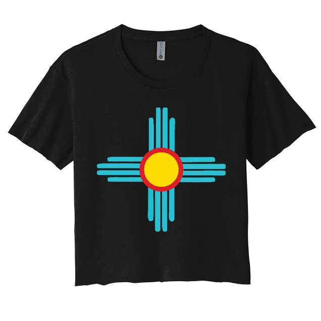 New Mexico State Zia Vintage Retromodern Design Crop Top
