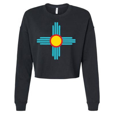 New Mexico State Zia Vintage Retromodern Design Cropped Pullover Crew