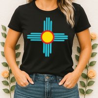 New Mexico State Zia Vintage Retromodern Design Womens T-Shirt