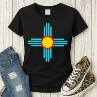 New Mexico State Zia Vintage Retromodern Design Womens T-Shirt