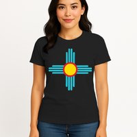 New Mexico State Zia Vintage Retromodern Design Womens T-Shirt