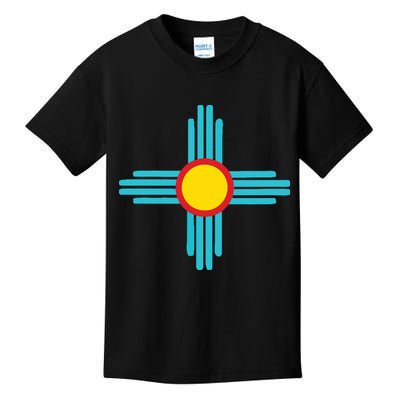 New Mexico State Zia Vintage Retromodern Design Kids T-Shirt