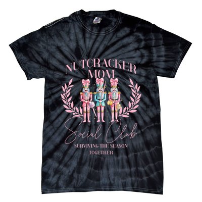 Nutcracker Mom Social Club Nutcracker Christmas Festive Tie-Dye T-Shirt