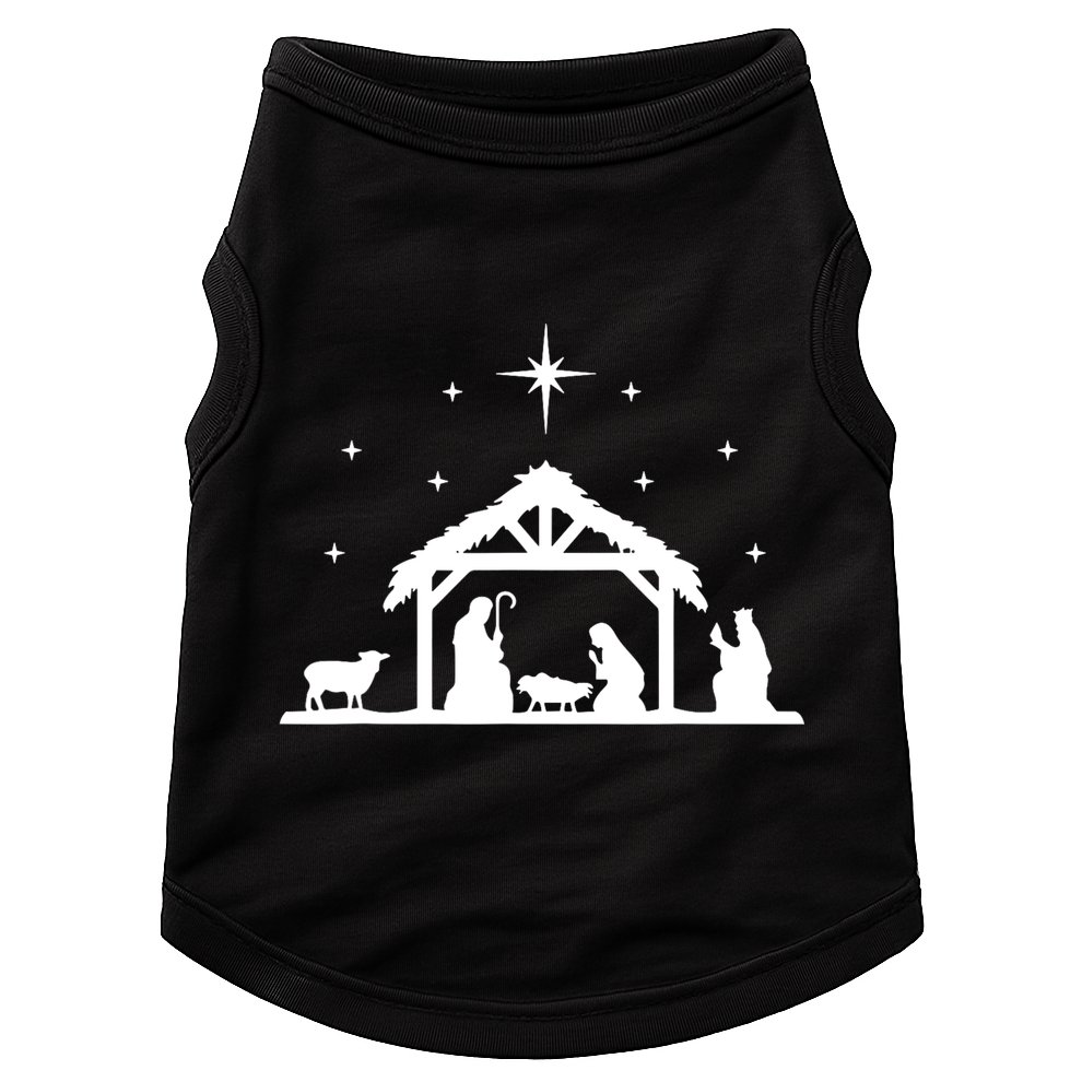 Nativity Manger Scene Baby Jesus Birth Of Christ Christmas Doggie Tank
