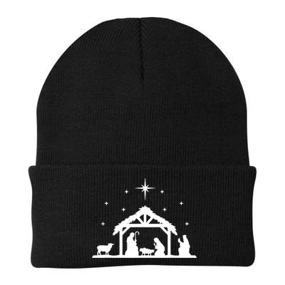 Nativity Manger Scene Baby Jesus Birth Of Christ Christmas Beanie