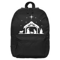 Nativity Manger Scene Baby Jesus Birth Of Christ Christmas 16 in Basic Backpack