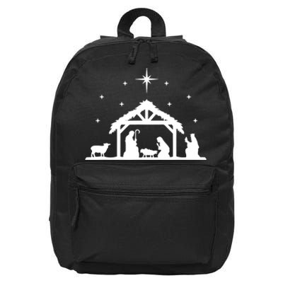 Nativity Manger Scene Baby Jesus Birth Of Christ Christmas 16 in Basic Backpack