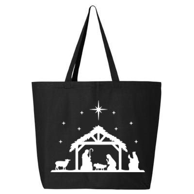 Nativity Manger Scene Baby Jesus Birth Of Christ Christmas 25L Jumbo Tote