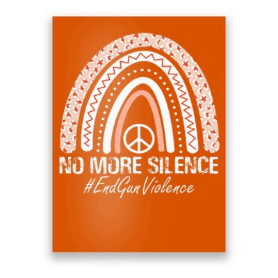 No More Silence End Gun Violence Awareness Month Orange Poster