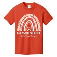 No More Silence End Gun Violence Awareness Month Orange Kids T-Shirt