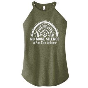 No More Silence End Gun Violence Awareness Month Orange Women's Perfect Tri Rocker Tank