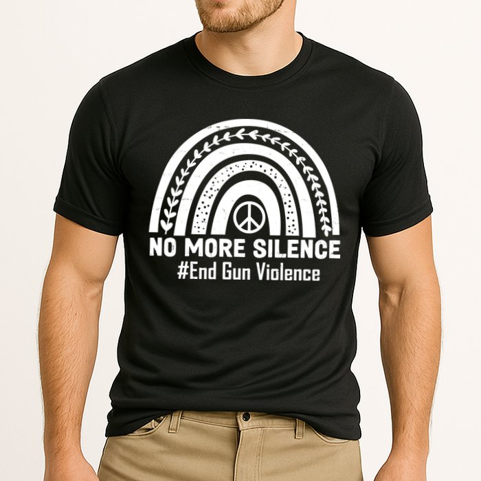 No More Silence End Gun Violence Peace Rainbow Performance Shirt