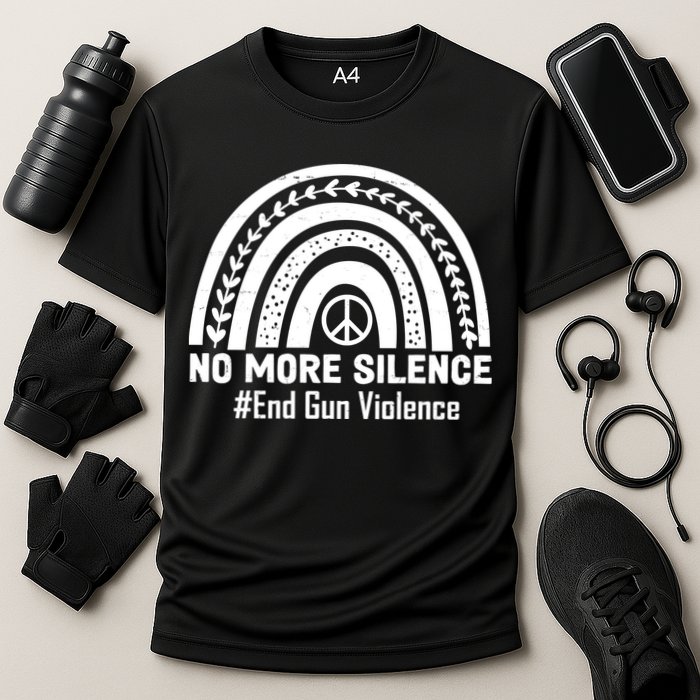 No More Silence End Gun Violence Peace Rainbow Performance Shirt