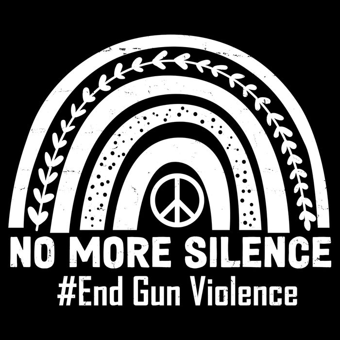 No More Silence End Gun Violence Peace Rainbow Drawstring Bag