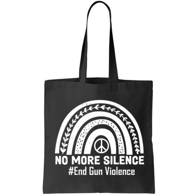 No More Silence End Gun Violence Peace Rainbow Bag