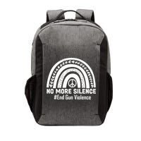 No More Silence End Gun Violence Peace Rainbow Vector Backpack