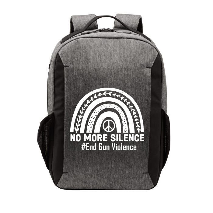 No More Silence End Gun Violence Peace Rainbow Vector Backpack