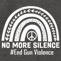 No More Silence End Gun Violence Peace Rainbow Vector Backpack