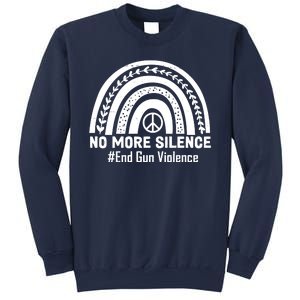 No More Silence End Gun Violence Peace Rainbow Sweatshirt