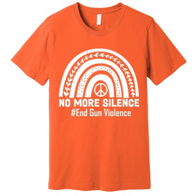 No More Silence End Gun Violence Peace Rainbow Premium T-Shirt