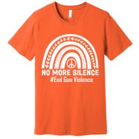 No More Silence End Gun Violence Peace Rainbow Premium T-Shirt