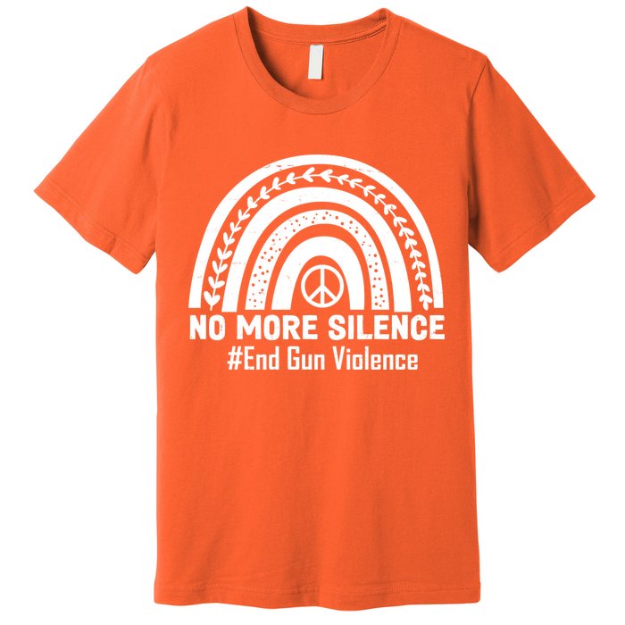 No More Silence End Gun Violence Peace Rainbow Premium T-Shirt
