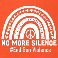 No More Silence End Gun Violence Peace Rainbow Premium T-Shirt