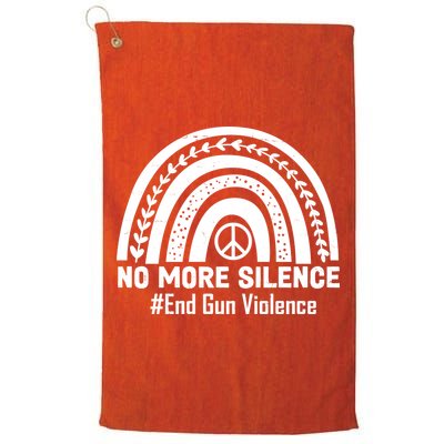 No More Silence End Gun Violence Peace Rainbow Golf Towel