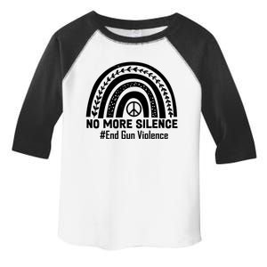 No More Silence End Gun Violence Peace Rainbow Toddler Fine Jersey T-Shirt