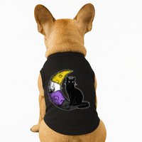 Nonbinary Moon Space Cat LGBT Pride With NB Non Binary Flag Doggie Tank