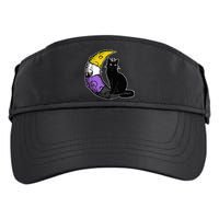 Nonbinary Moon Space Cat LGBT Pride With NB Non Binary Flag Adult Drive Performance Visor