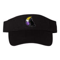 Nonbinary Moon Space Cat LGBT Pride With NB Non Binary Flag Visor