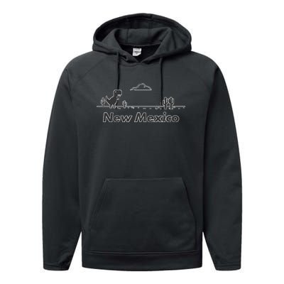 New Mexico State Dinosaur Design Performance Fleece Hoodie