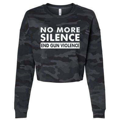 No More Silence End Gun Violence Anti Gun Cropped Pullover Crew